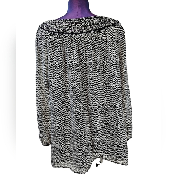 Coldwater Creek Snakeskin Print Chiffon Blouse Size 2X 20/22 Women's Plus‎ E2 - Picture 6 of 10